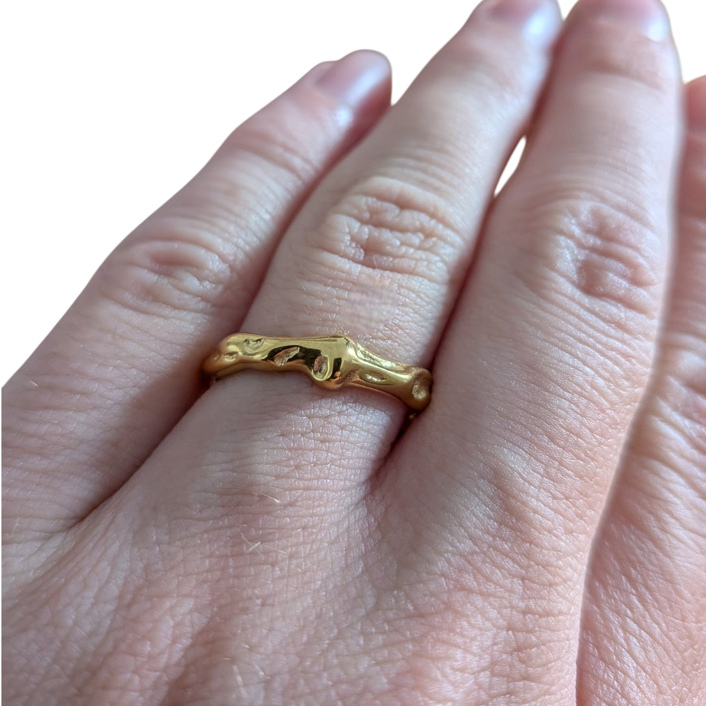 Organic Wave Ring – 18K Gold Plated