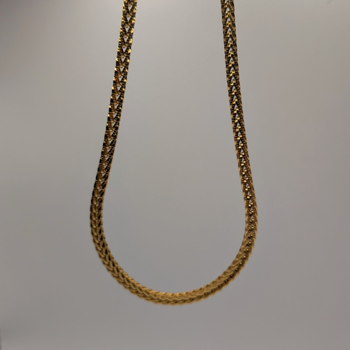 18k gold plate herringbone chain