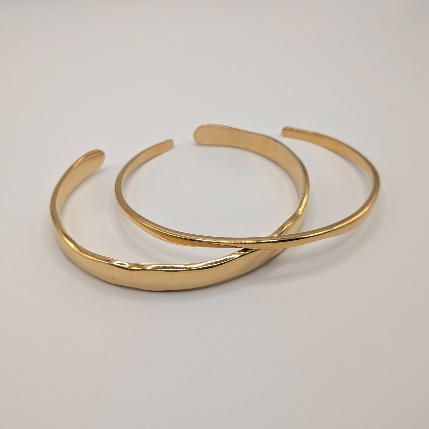 Minimalist Gold Cuff Bracelet Set