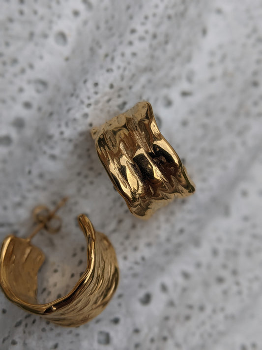 Auréole 18K Gold-Plated Sculptural Hoop Earrings