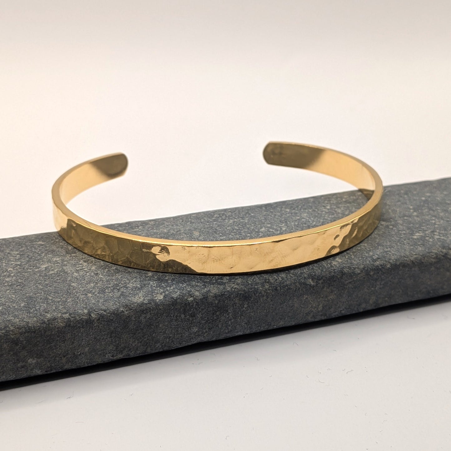 Forged Cuff Bracelet – 18K Gold Plated | Open Bangle