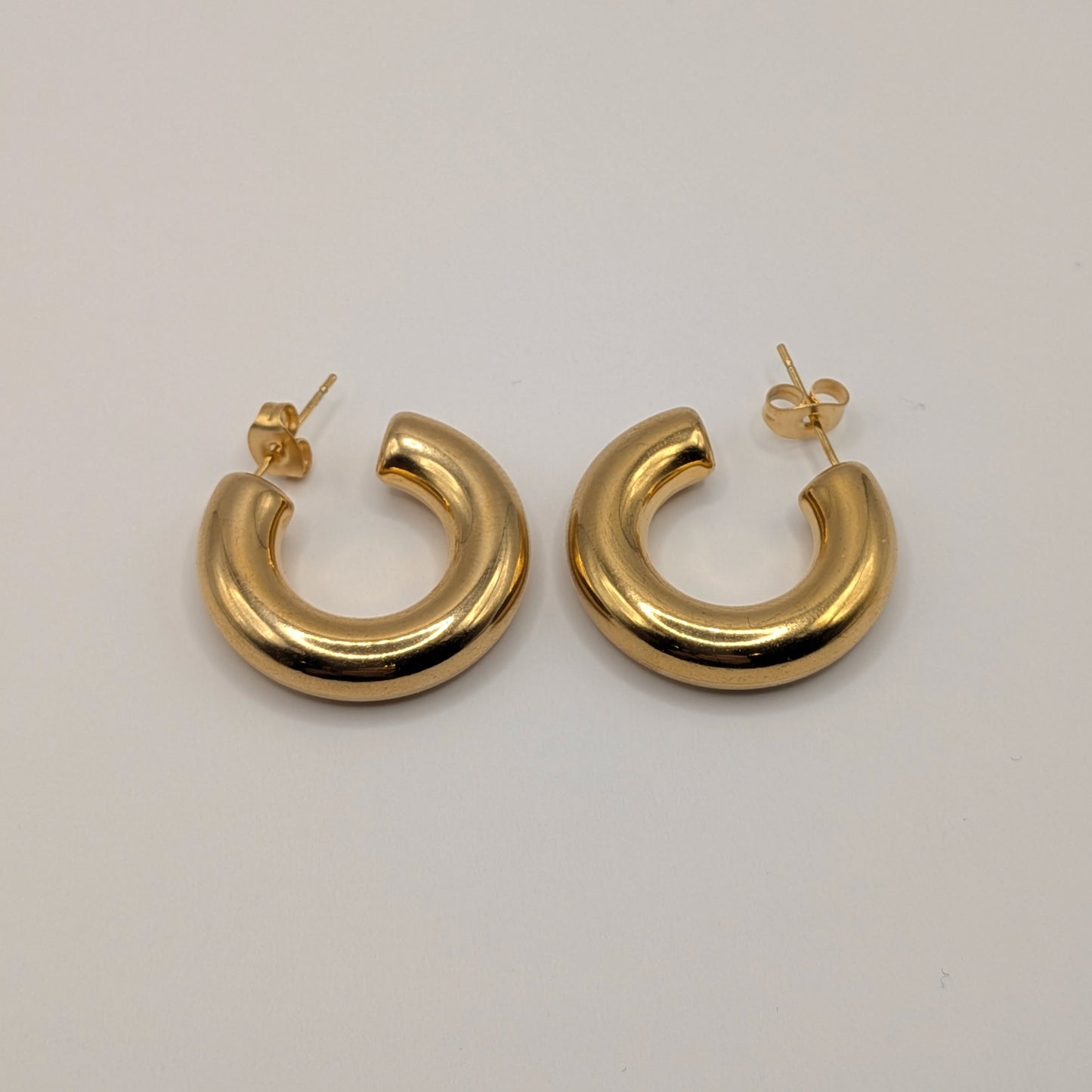 18K Gold Plated Chunky C-Hoop Earrings