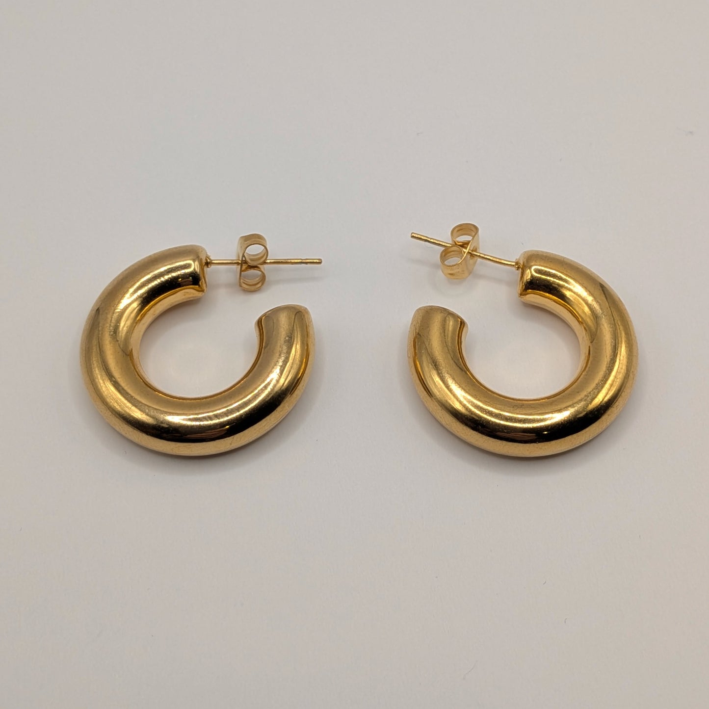 18K Gold Plated Chunky C-Hoop Earrings