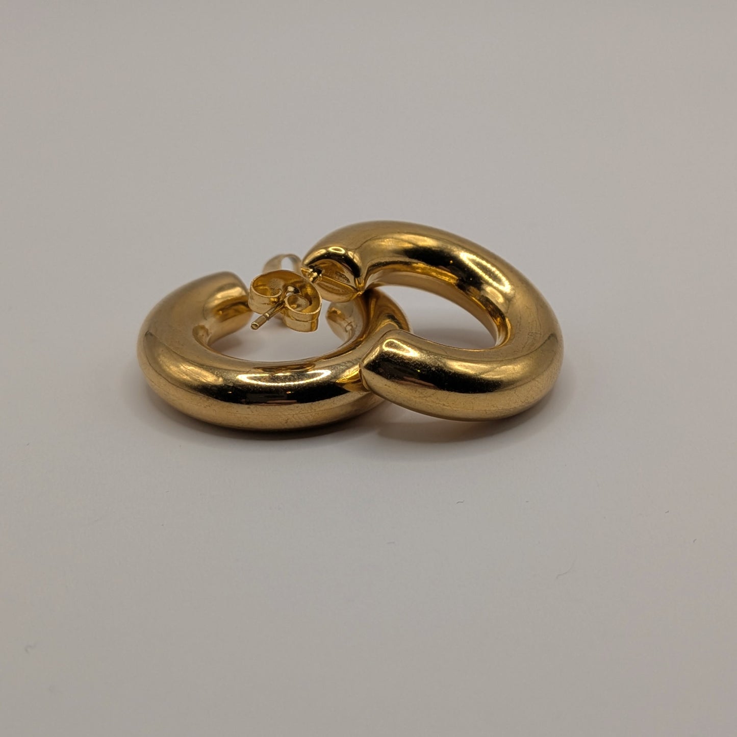 18K Gold Plated Chunky C-Hoop Earrings