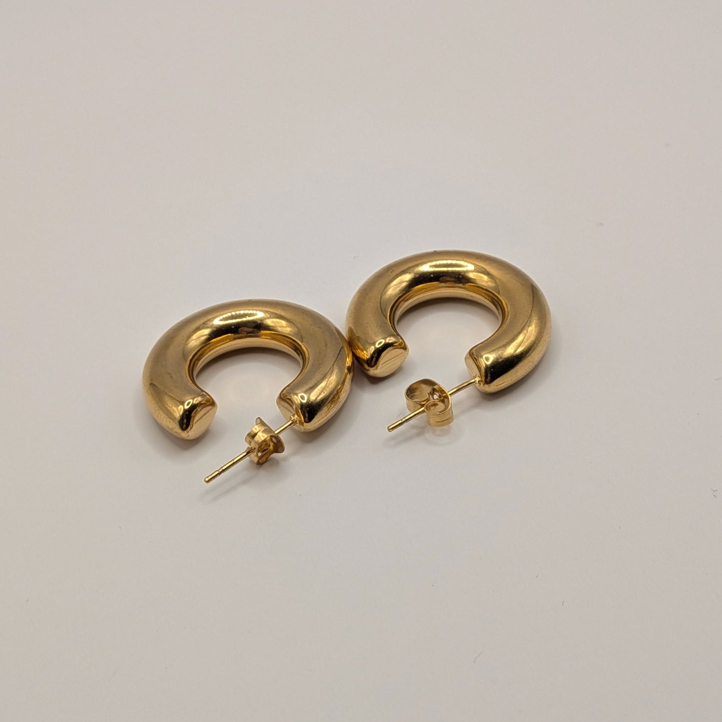 18K Gold Plated Chunky C-Hoop Earrings