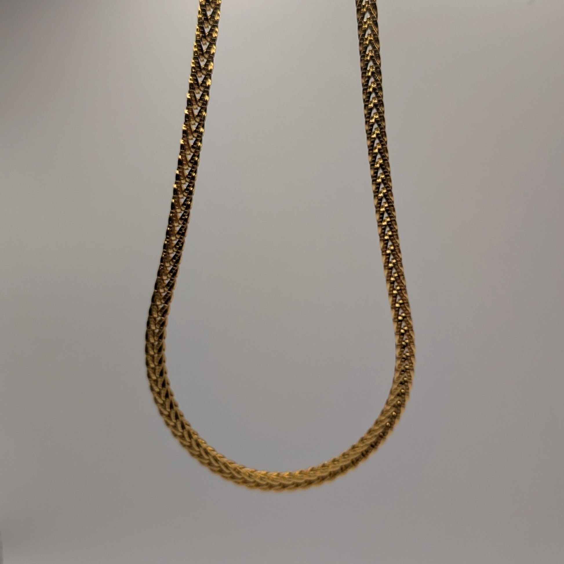 18k gold plate herringbone chain