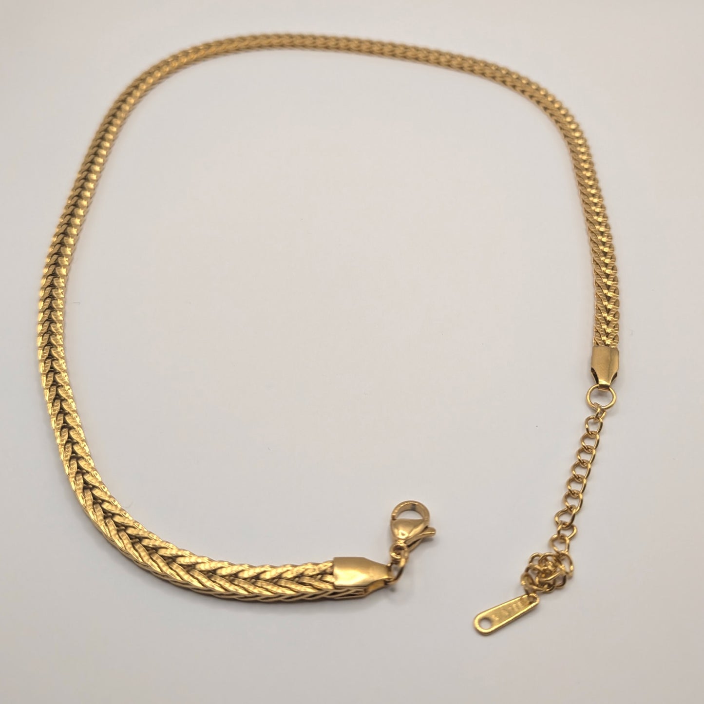 18K Gold Plated Herringbone Chain Necklace