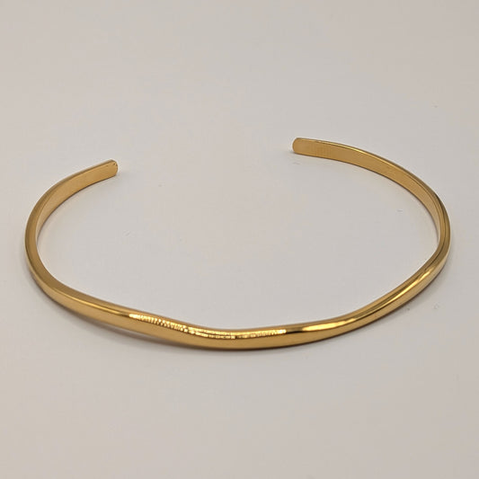 Minimalist 18K Gold Plated Cuff Bangle