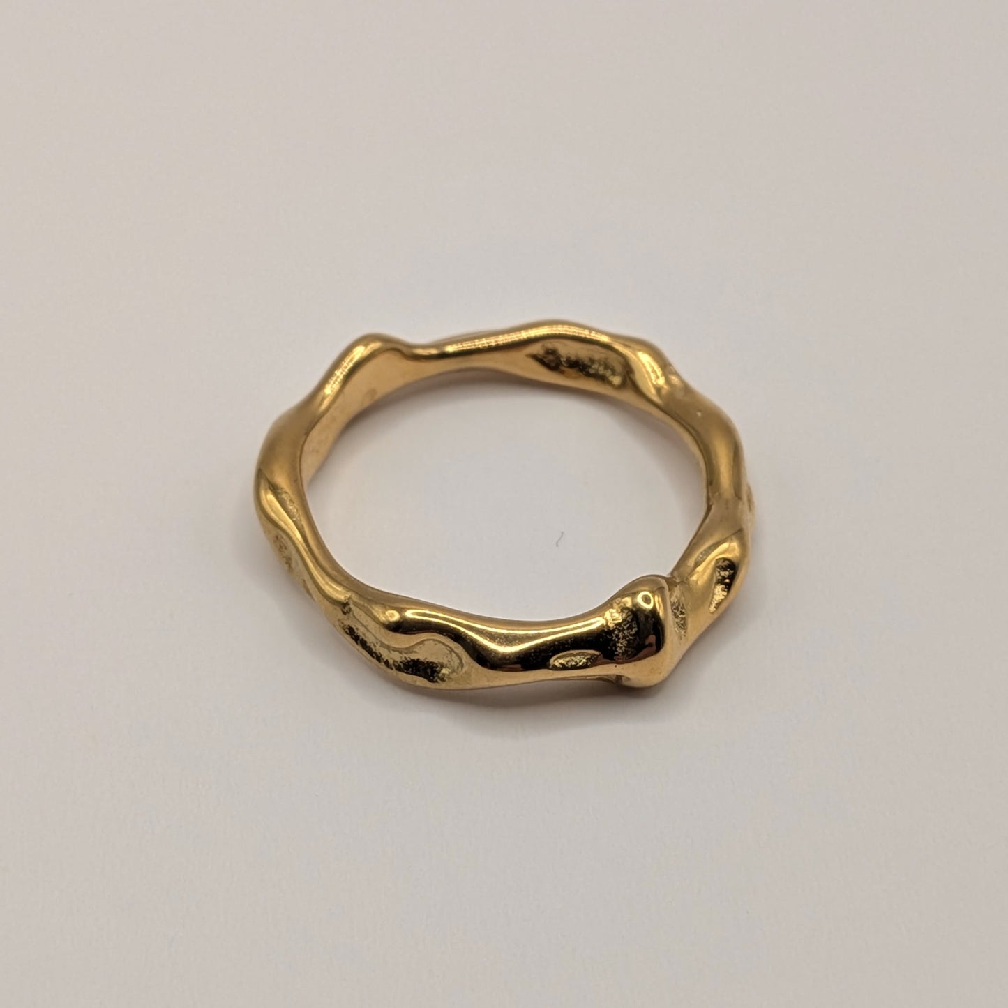 Organic Wave Ring – 18K Gold Plated