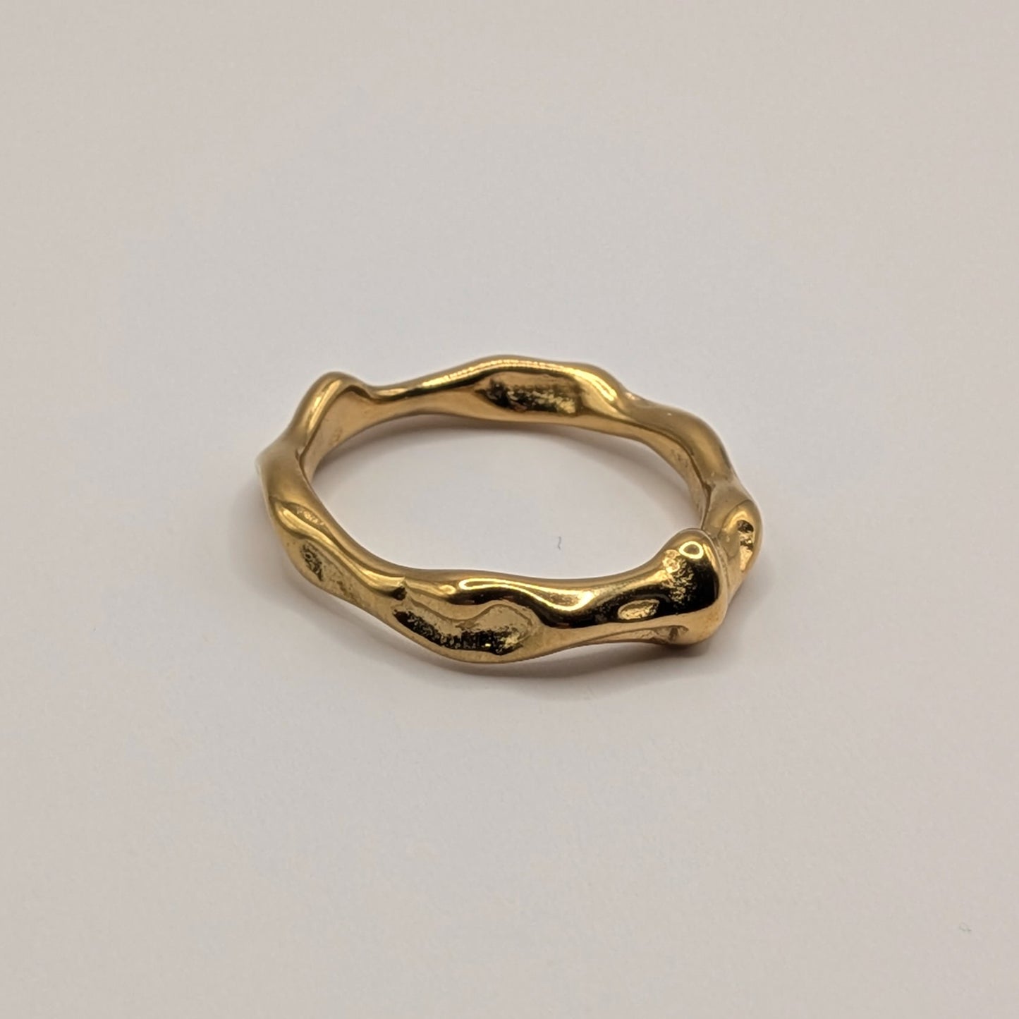 Organic Wave Ring – 18K Gold Plated